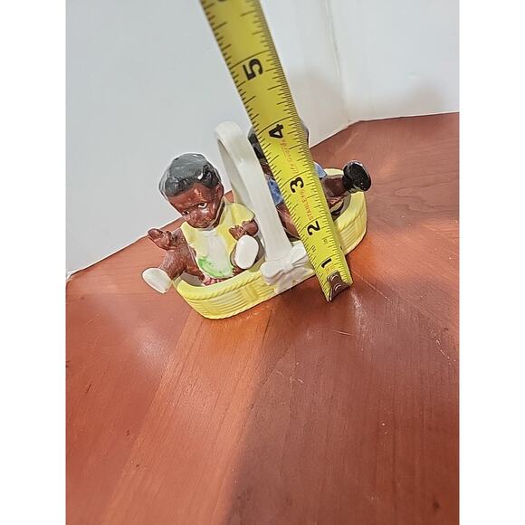 Vintage 1950's Americana Salt & Pepper Girl + Boy in Basket Betsons Japan - Picture 14 of 15